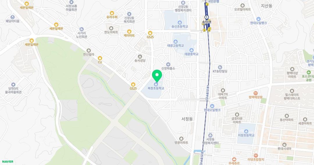 복창초등학교병설유치원 위치 지도