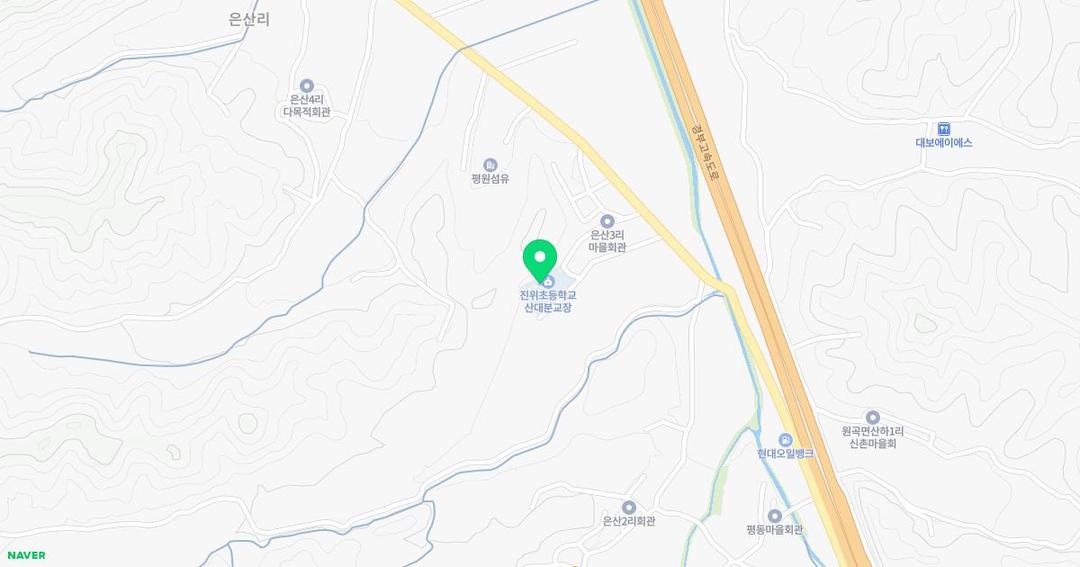진위초등학교산대분교장병설유치원 위치 지도