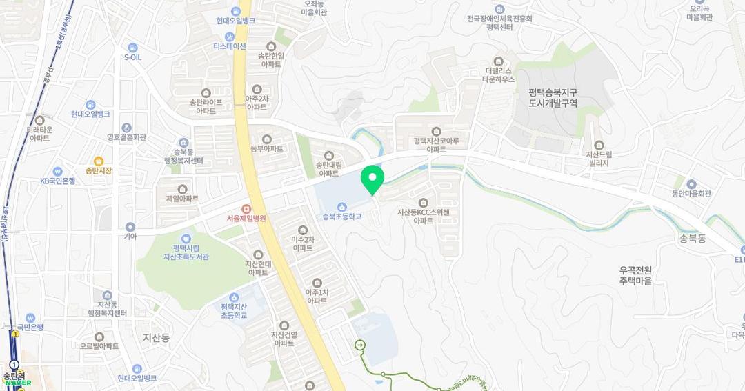 송북초등학교병설유치원 위치 지도