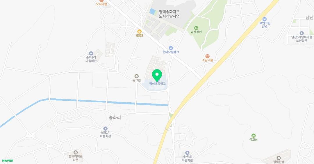 팽성초등학교병설유치원 위치 지도