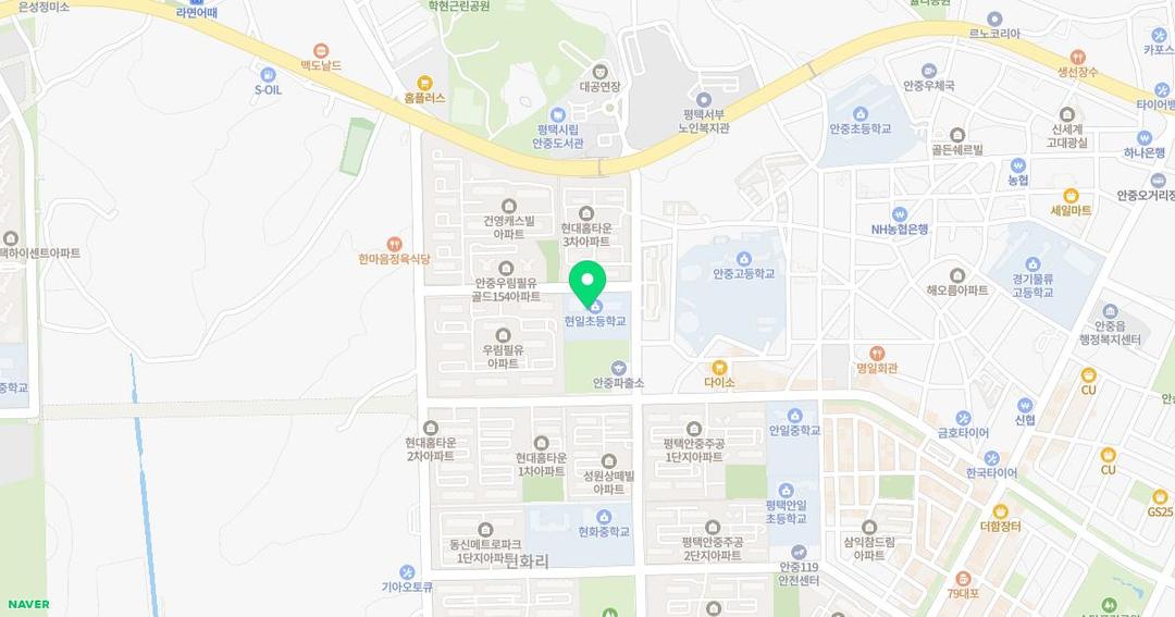 현일초등학교병설유치원 위치 지도