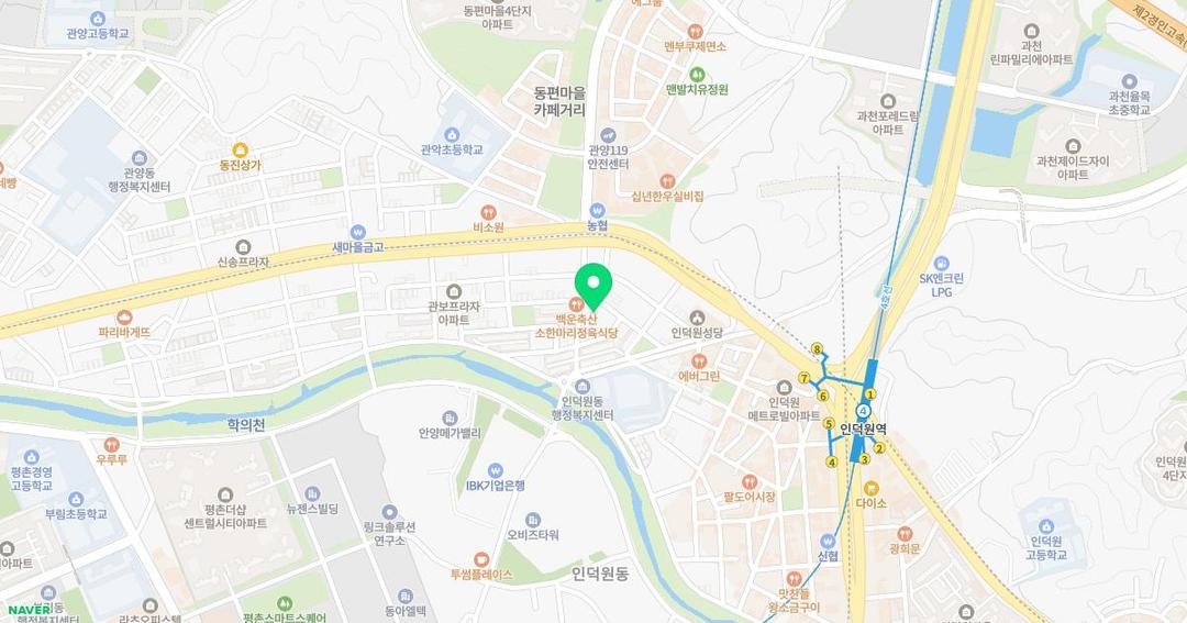 동은유치원 위치 지도