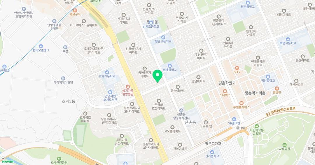 키즈브라운유치원 위치 지도