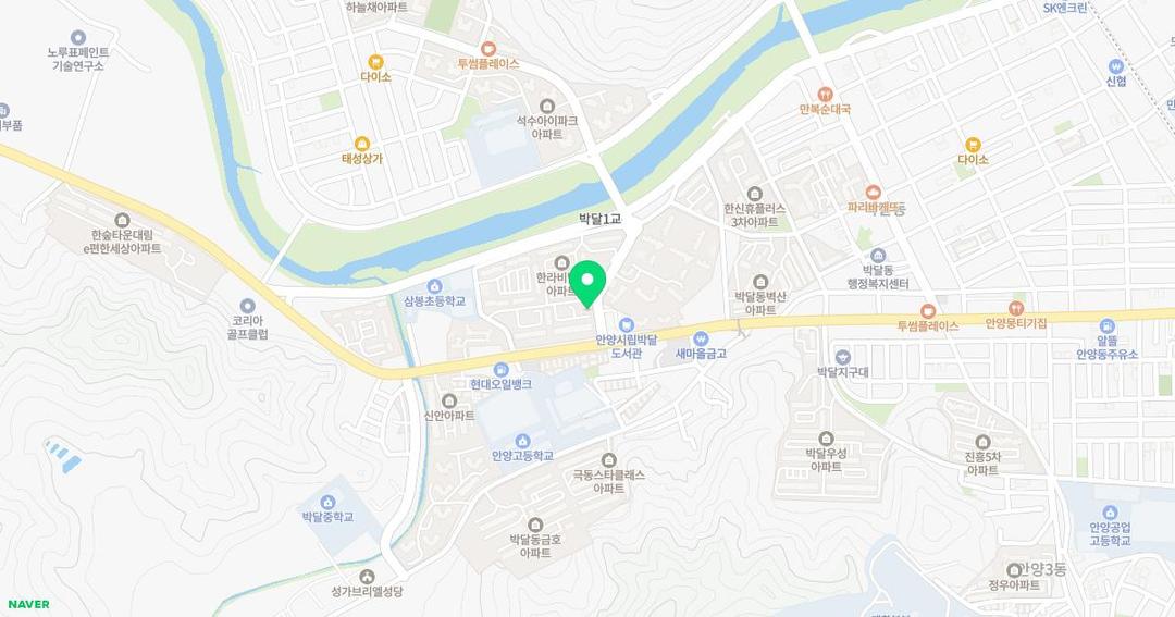 한라유치원 위치 지도