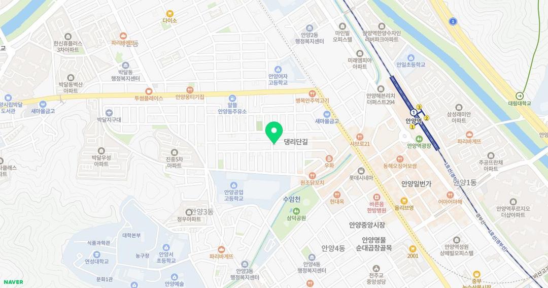 안양서유치원 위치 지도