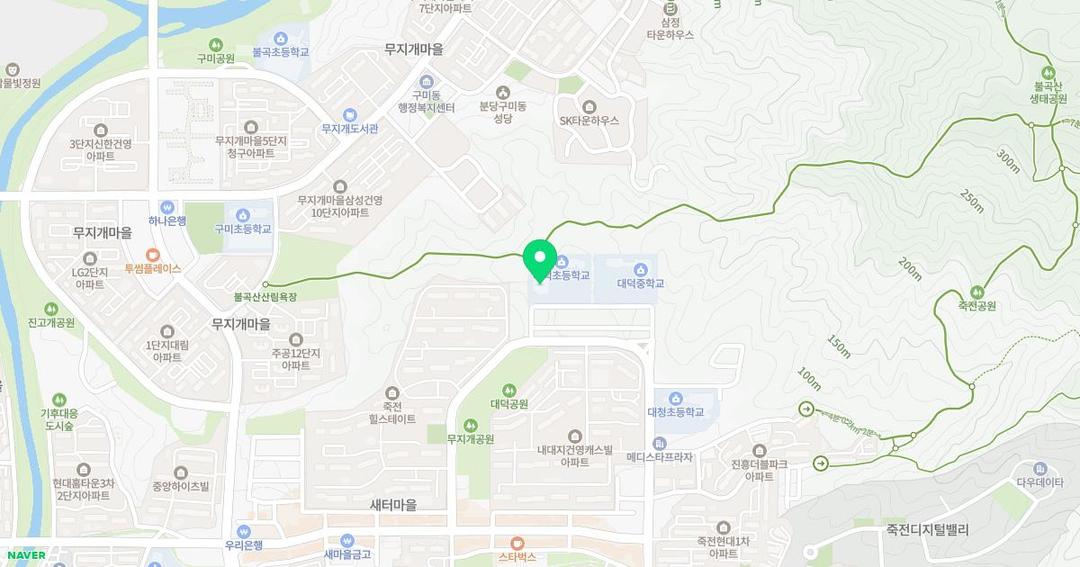 용인대덕초등학교병설유치원 위치 지도