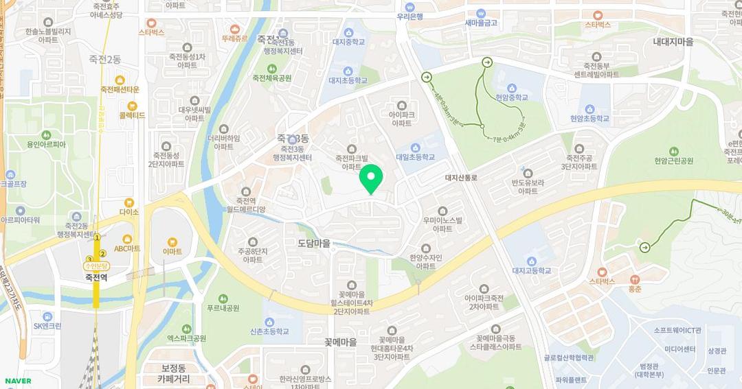 죽전자연유치원 위치 지도