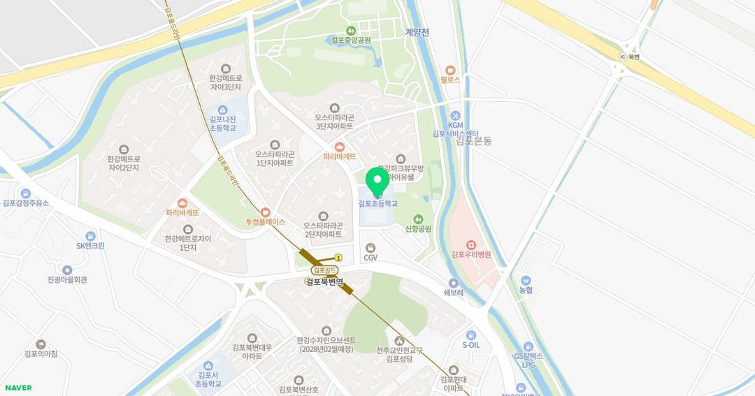 걸포초등학교병설유치원 위치 지도