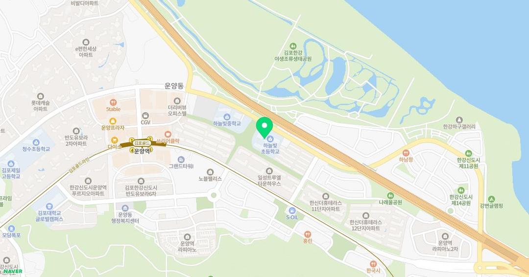 하늘빛초등학교병설유치원 위치 지도