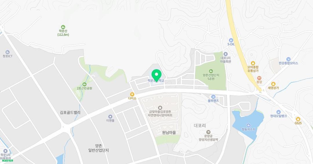 학운초등학교병설유치원 위치 지도