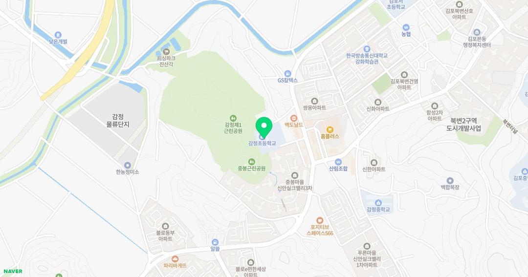 감정초등학교병설유치원 위치 지도