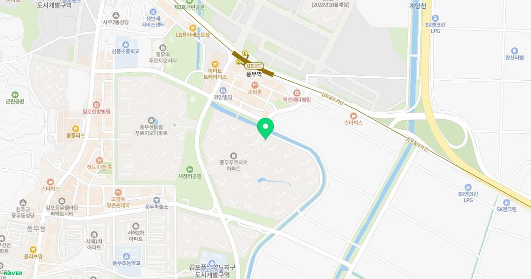 숙명여자대학교부속풍무숙명유치원 위치 지도