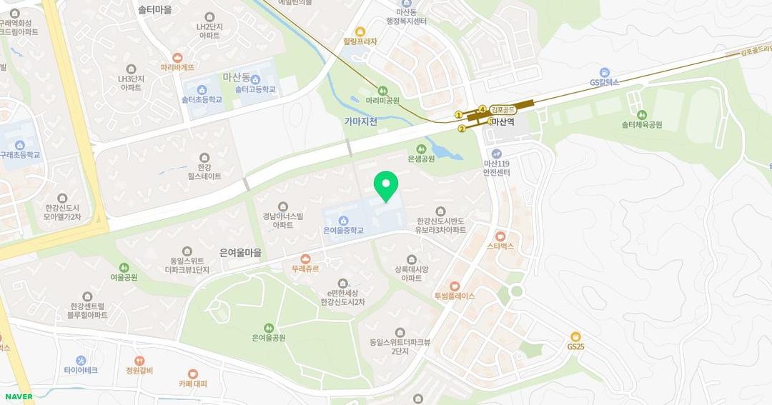 은여울초등학교병설유치원 위치 지도