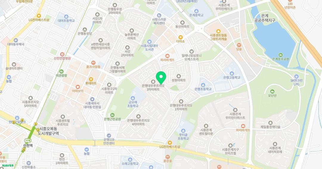 등밭유치원 위치 지도