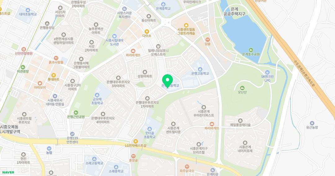 시흥은행초등학교병설유치원 위치 지도
