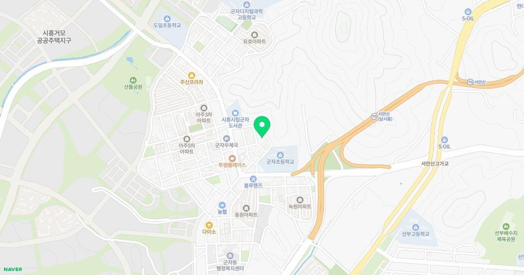 군자유치원 위치 지도
