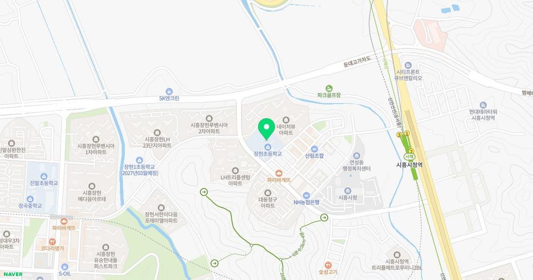 시흥장현초등학교병설유치원 위치 지도