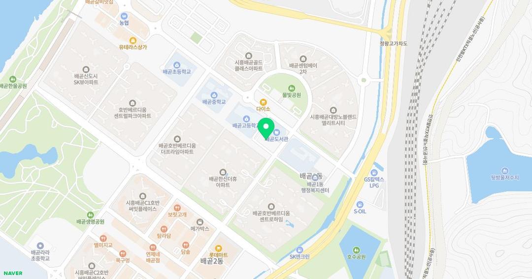 배곧새봄유치원 위치 지도