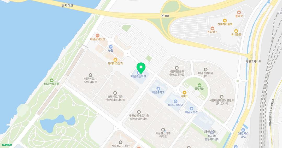 배곧유치원 위치 지도