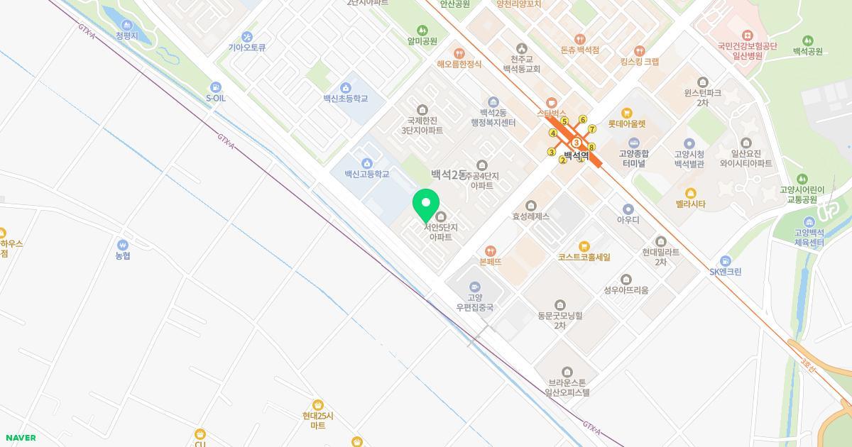 흰돌유치원 위치 지도