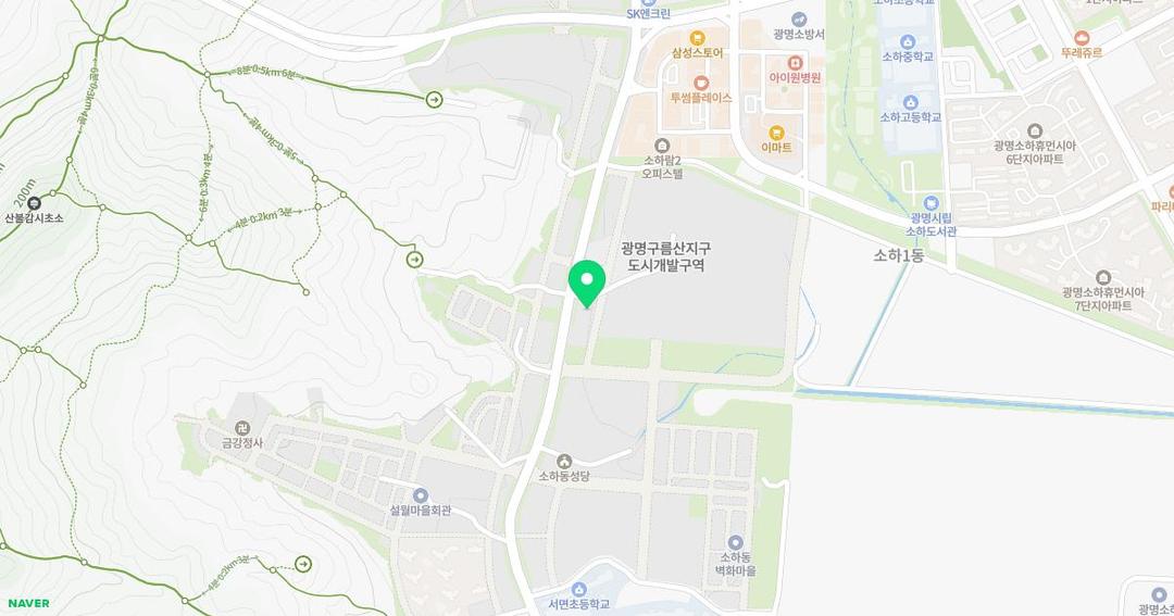 밝은빛유치원 위치 지도
