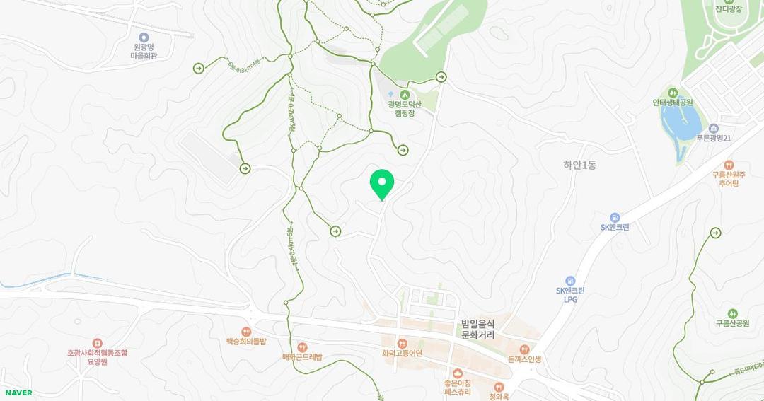 산들유치원 위치 지도