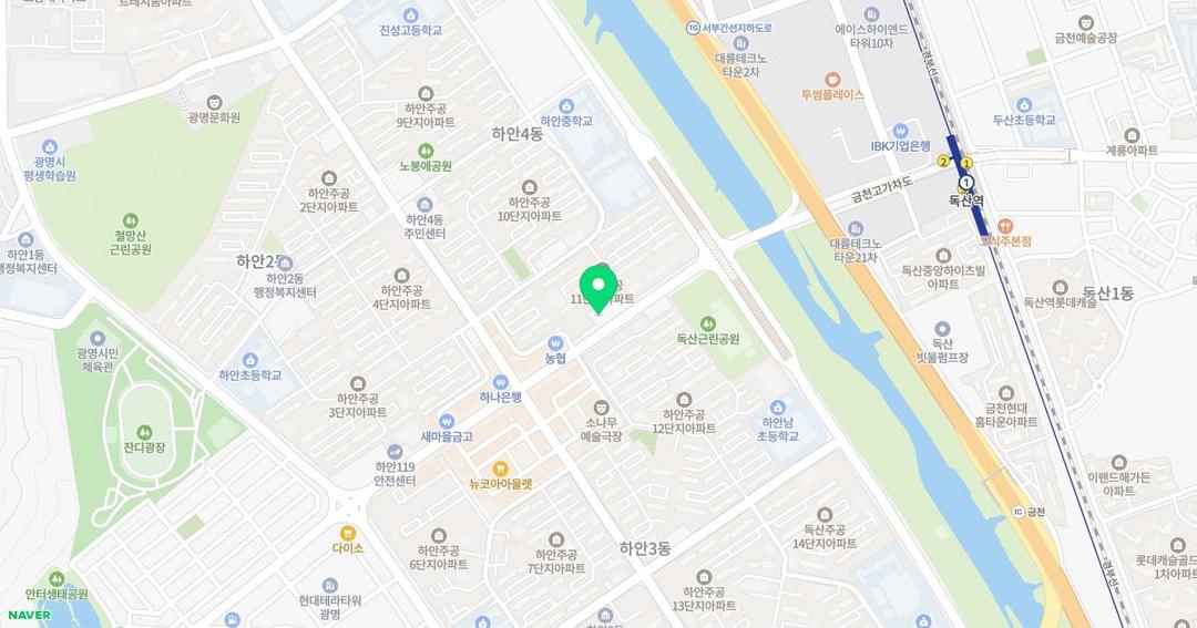 광은유치원 위치 지도