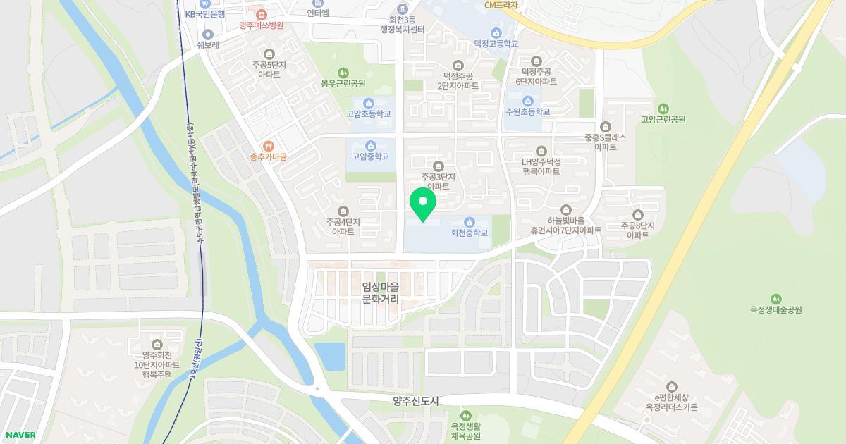 회천초등학교병설유치원 위치 지도