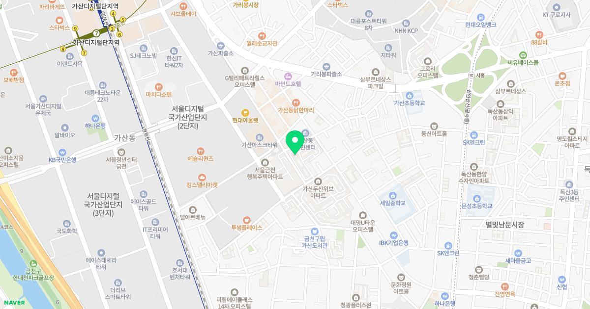 시내유치원 위치 지도