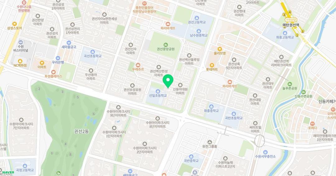 초록별유치원 위치 지도