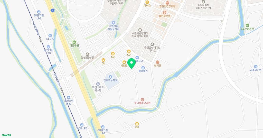 행복유치원 위치 지도