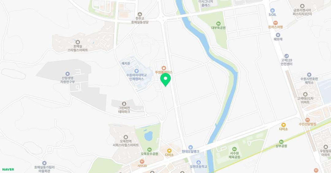 수원여자대학교부속유치원 위치 지도