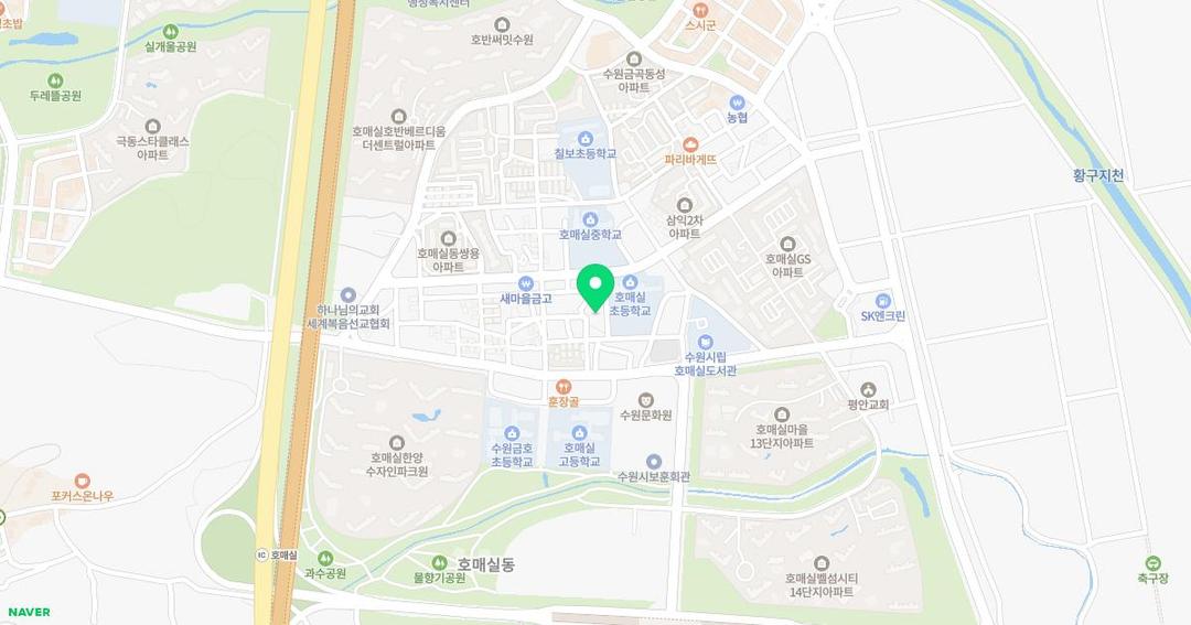 푸른하늘유치원 위치 지도