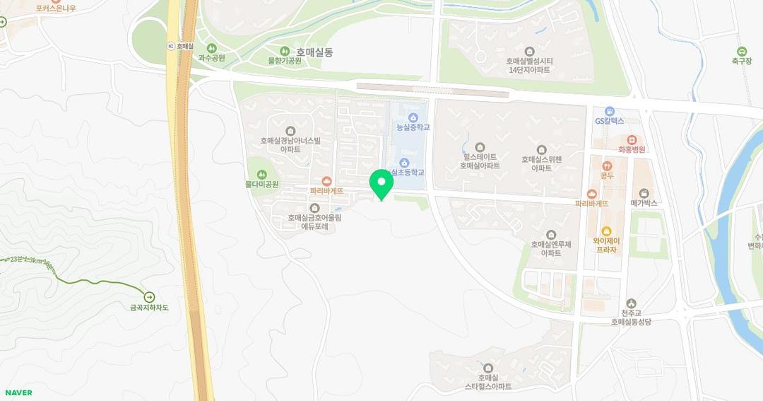 능실유치원 위치 지도