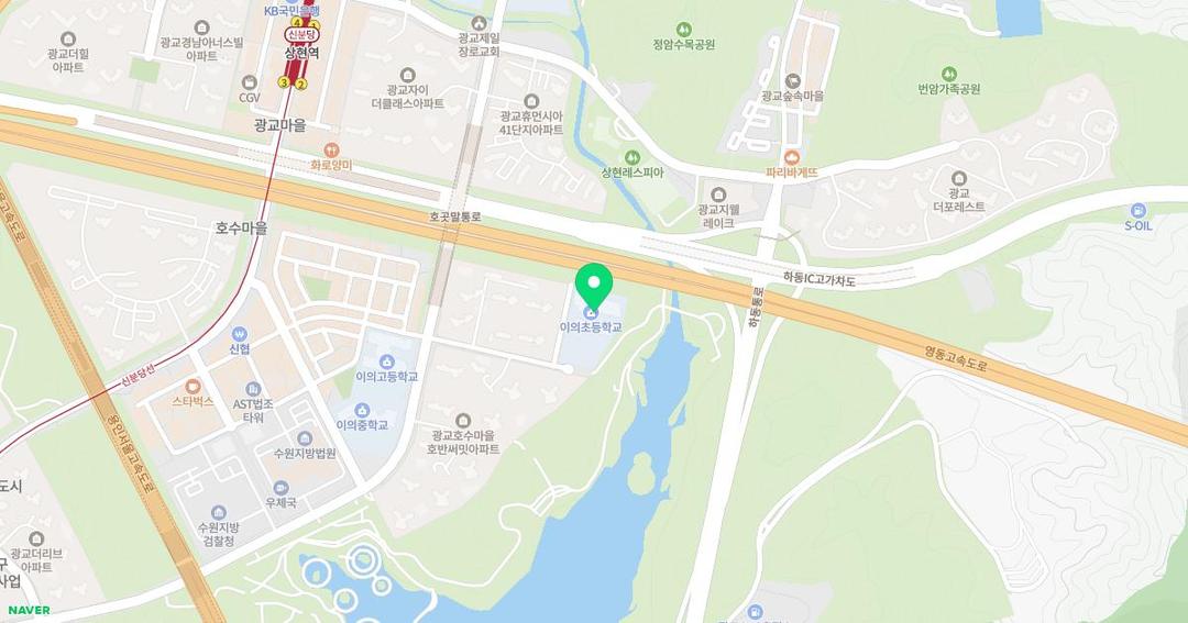 이의초등학교병설유치원 위치 지도