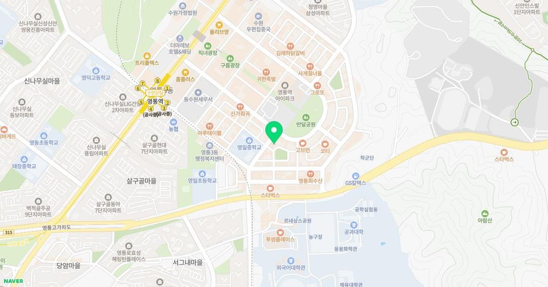 꿈꾸는아이들유치원 위치 지도