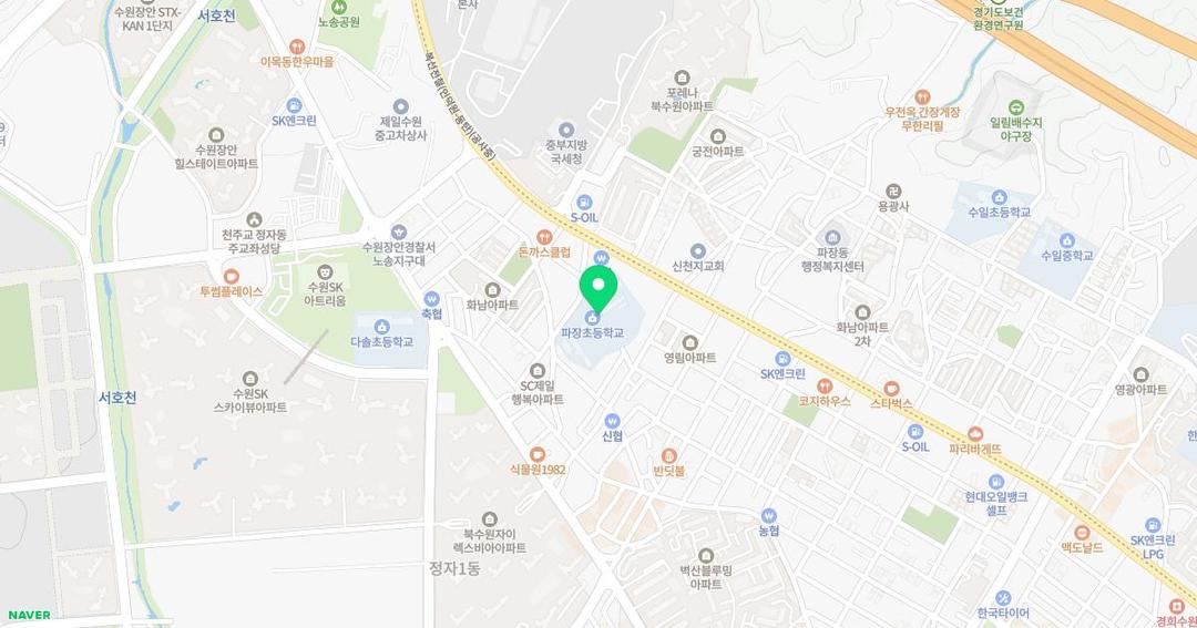 파장유치원 위치 지도