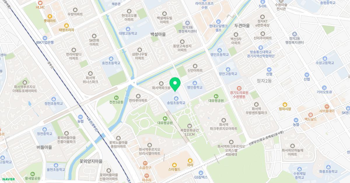 송림초등학교병설유치원 위치 지도