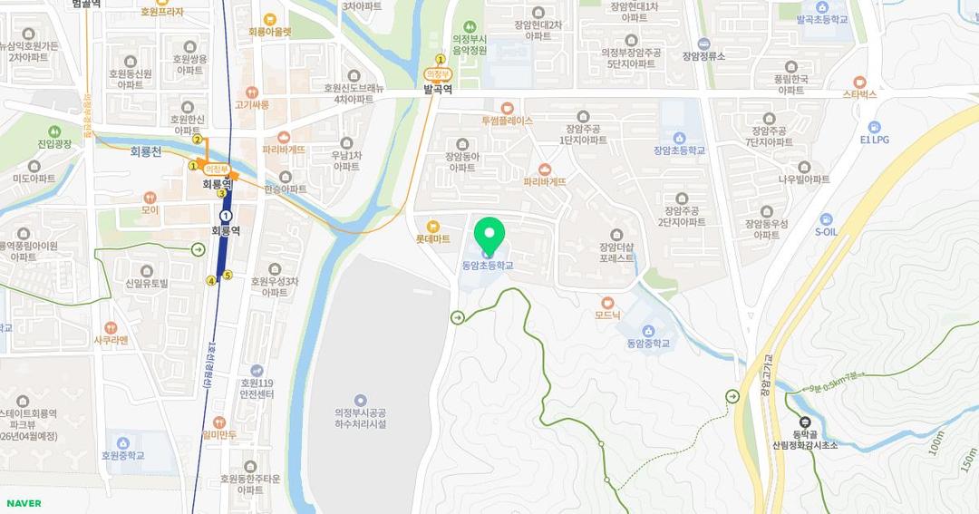 동암초등학교병설유치원 위치 지도