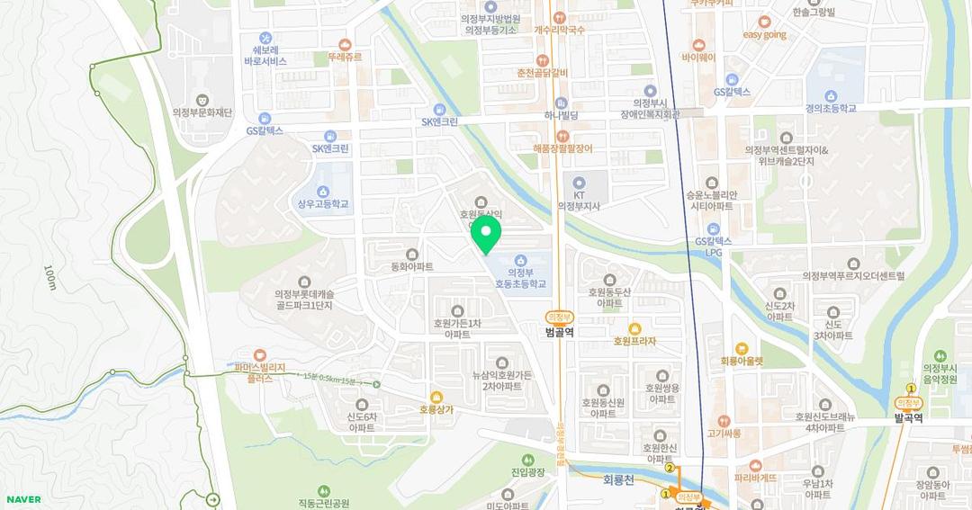의정부호동초등학교병설유치원 위치 지도