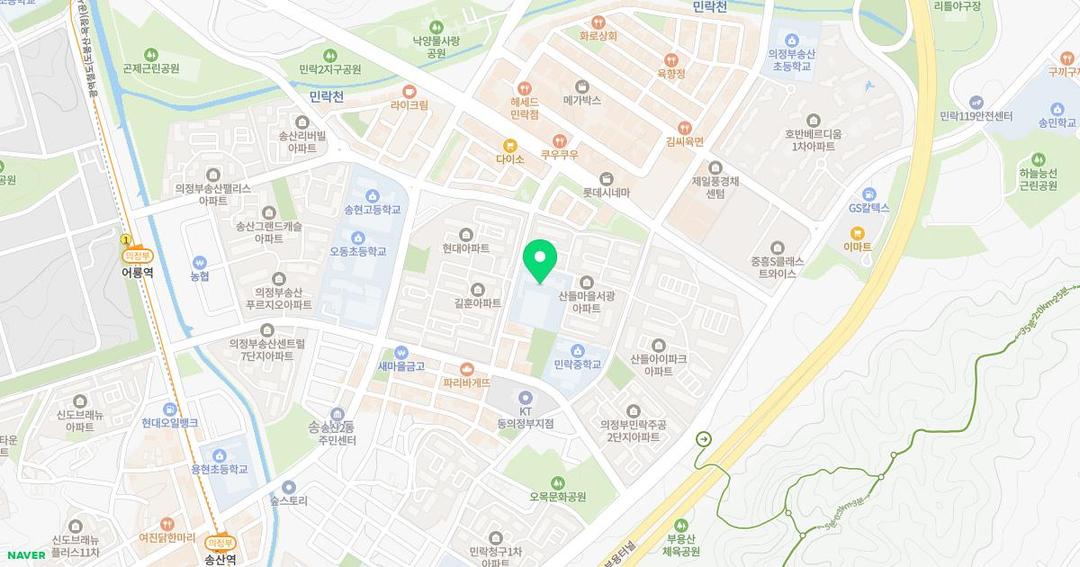 민락초등학교병설유치원 위치 지도