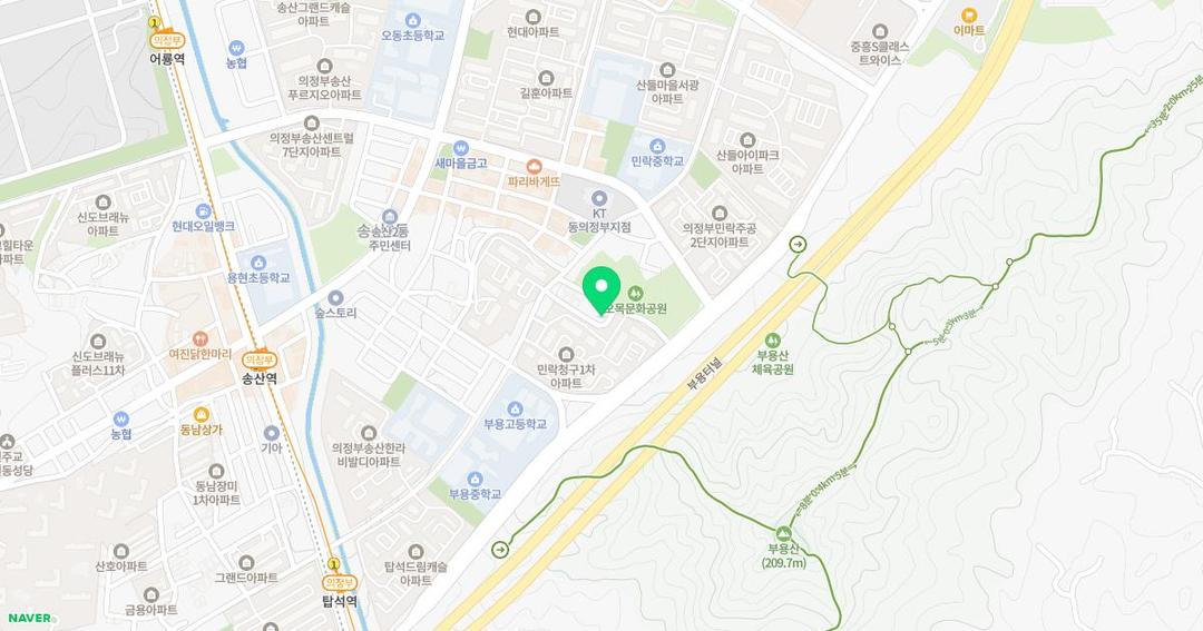 샘터유치원 위치 지도