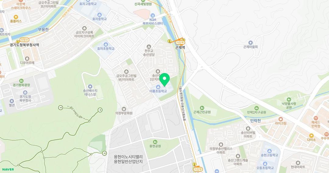 어룡초등학교병설유치원 위치 지도