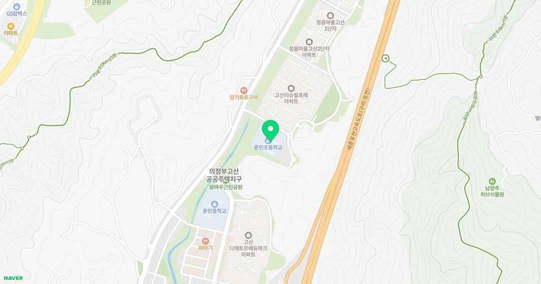 훈민초등학교병설유치원 위치 지도