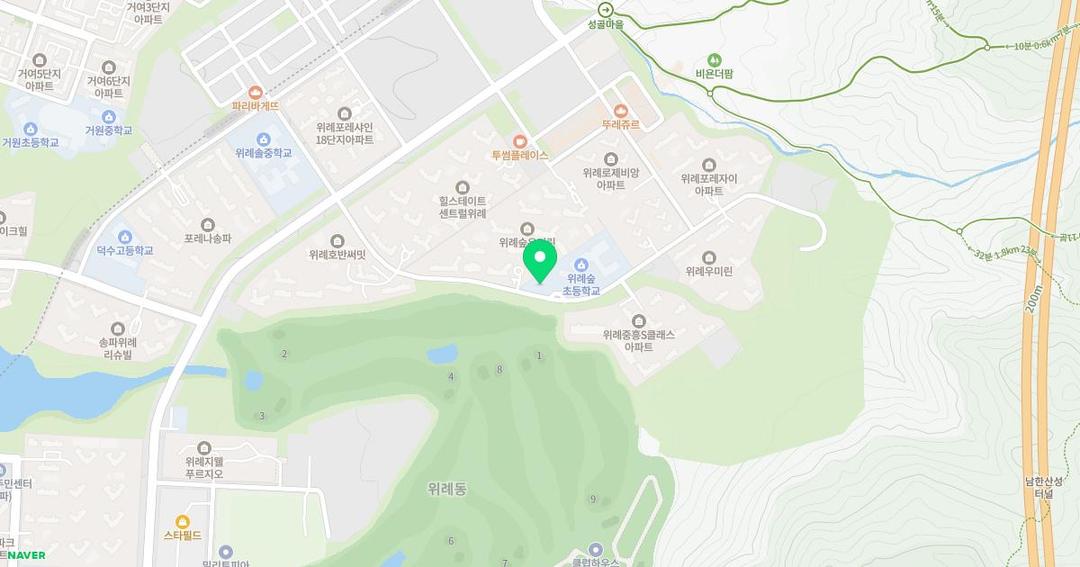 위례송하유치원 위치 지도