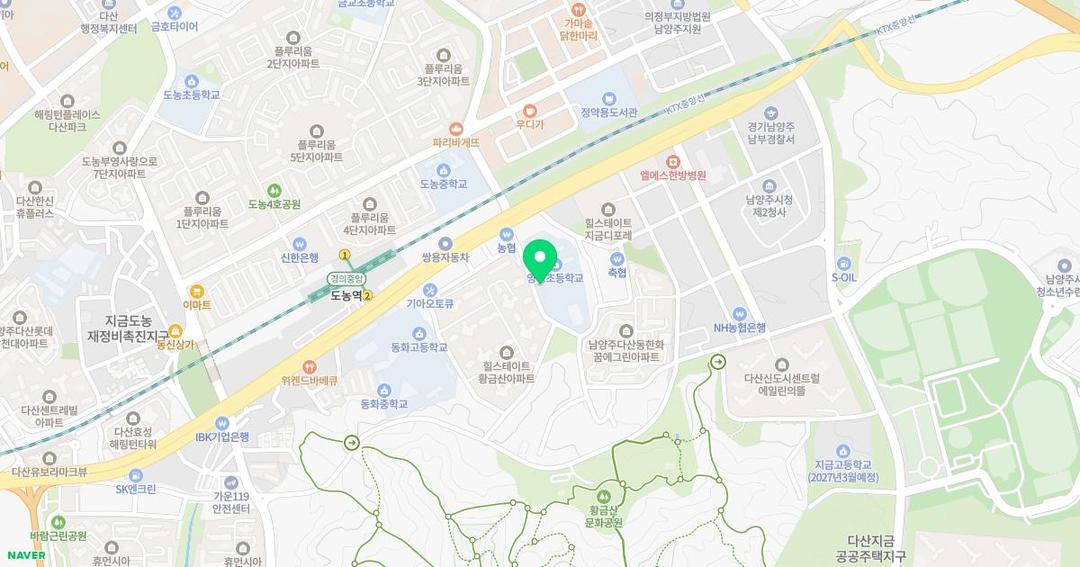 남양주양정초등학교병설유치원 위치 지도