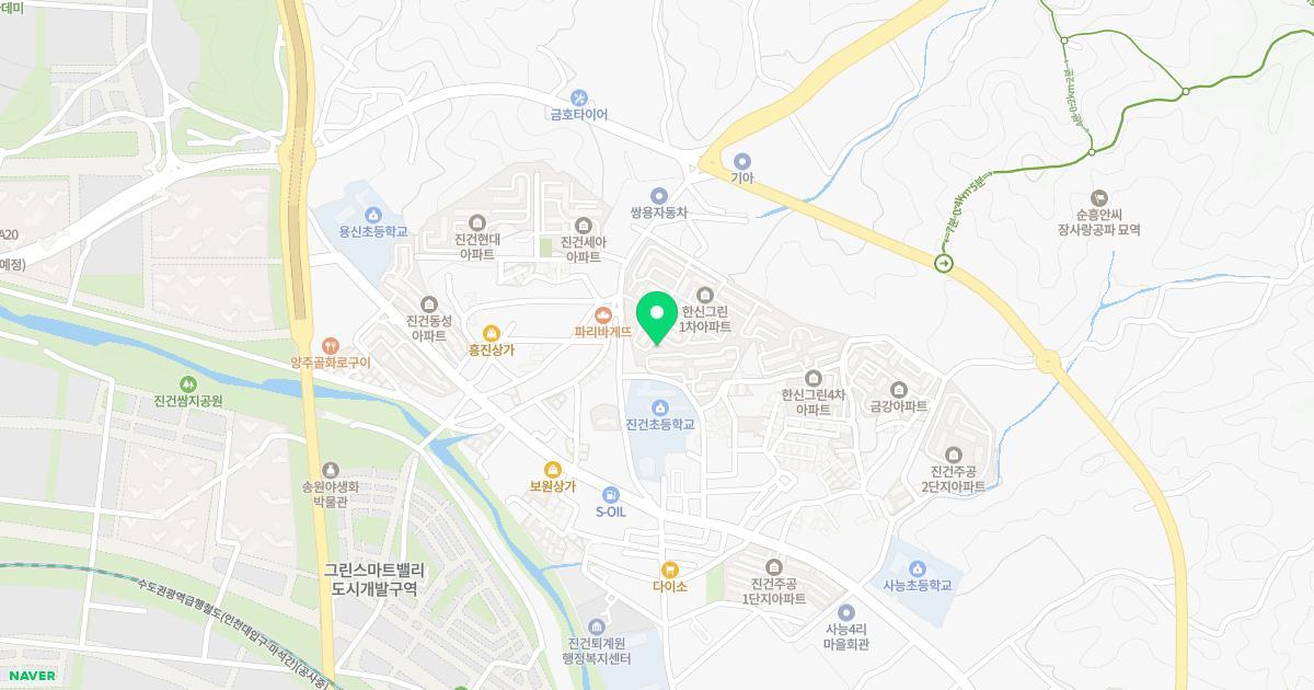 즐거운유치원 위치 지도