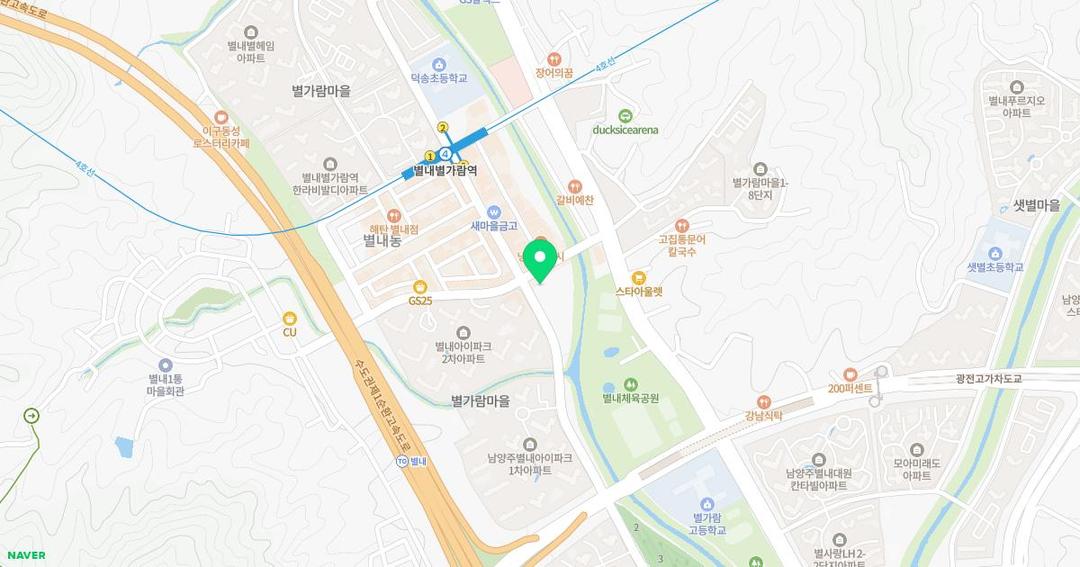별가람유치원 위치 지도