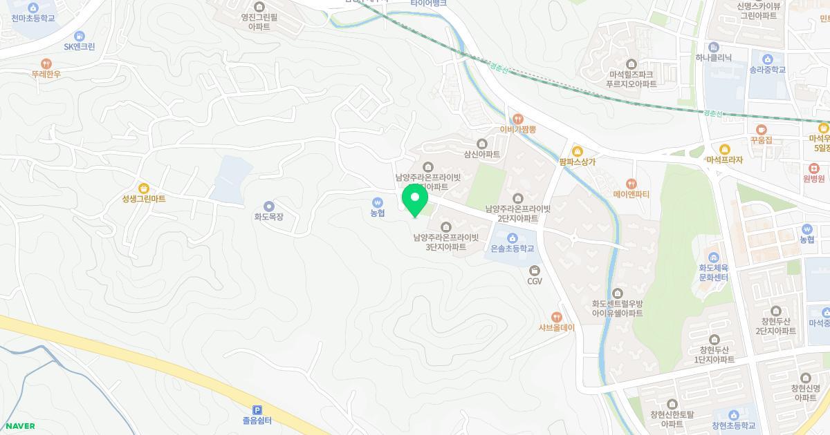 화도은솔유치원 위치 지도