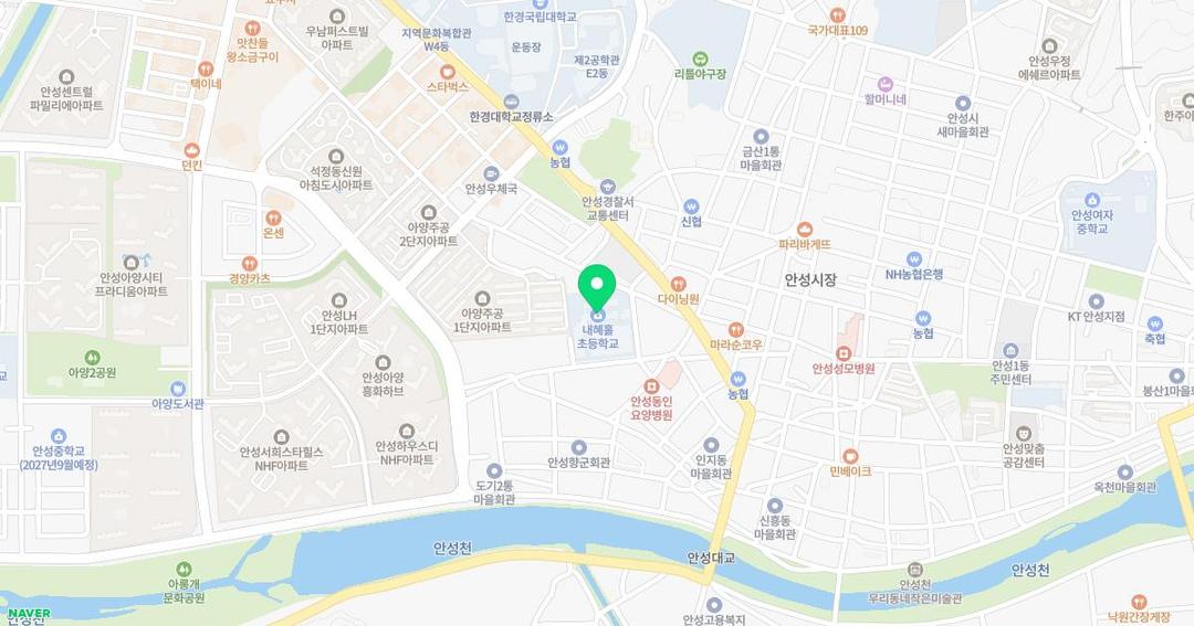 내혜홀초등학교병설유치원 위치 지도